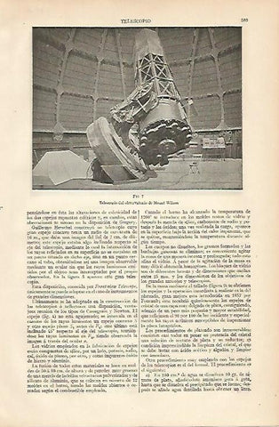 LAMINA ESPASA 2707: Telescopio de Mount Wilson