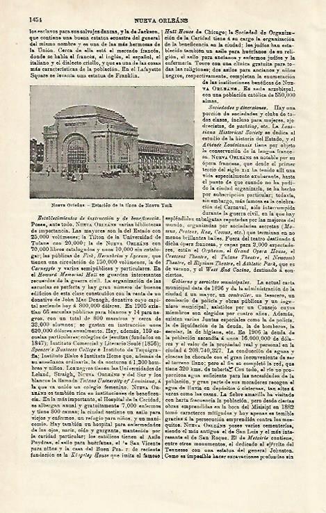 LAMINA ESPASA 20319: Estacion de Nueva Orleans