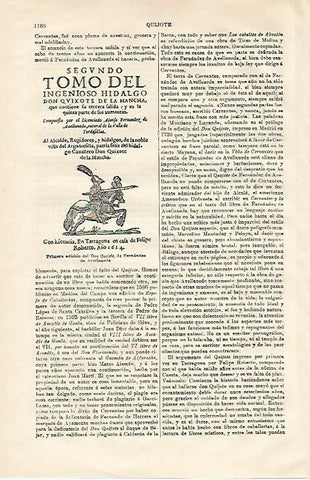 LAMINA ESPASA 20721: Edicion de El Quijote de Fernandez de Avellaneda