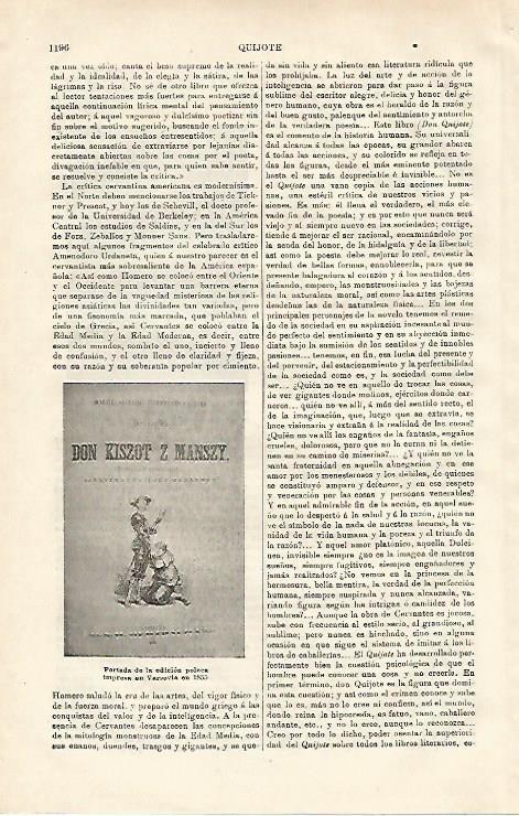 LAMINA ESPASA 20724: Portada de la edicion polaca de El Quijote