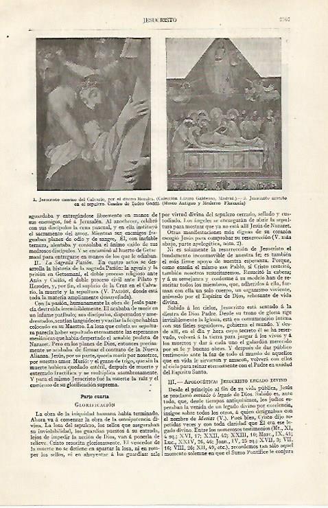 LAMINA ESPASA 21031: Jesucristo por Morales y por Gaddi