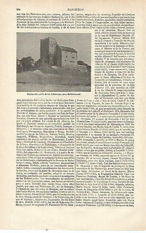 LAMINA ESPASA 21529: Castillo de los Habsburgo en Schinznach