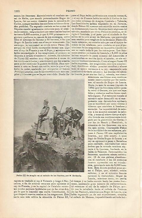 LAMINA ESPASA 2404: Pedro III de Aragon por Barbasan