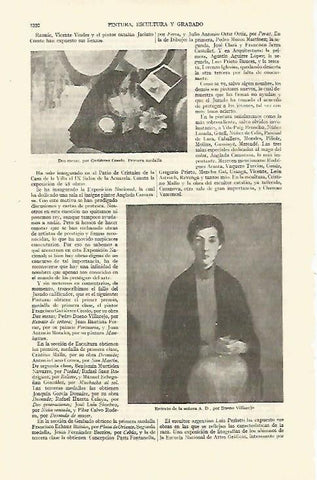LAMINA ESPASA 22167: Retrato de la señora A.D. por Bueno Villarejo