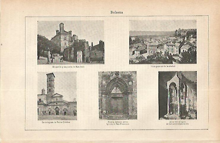LAMINA ESPASA 22369: Vistas de Bolsena