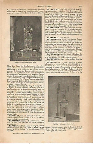 LAMINA ESPASA 22853: Retablo de Santa Maria en Tafalla