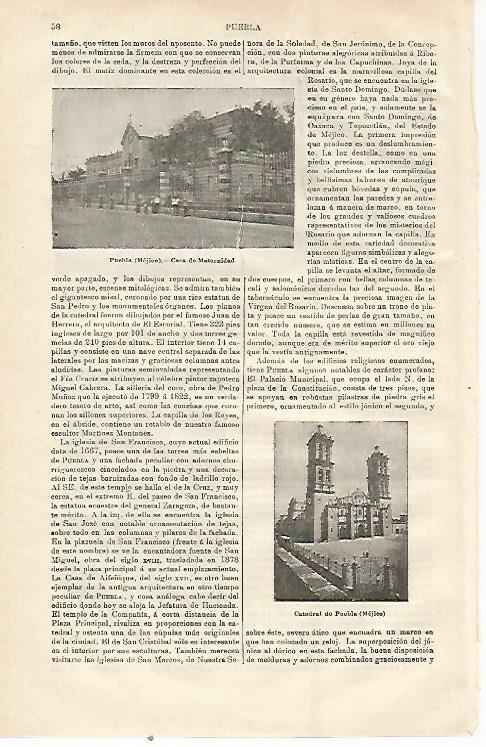 LAMINA ESPASA 23014: Casa de Maternidad en Puebla Mexico