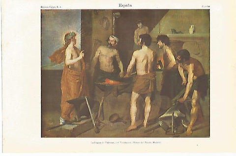 LAMINA ESPASA 20052: La fragua de Vulcano por Velazquez