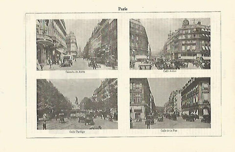 LAMINA ESPASA 23333: Calzada de Antin Calle de la Paz Calle Auber de Paris