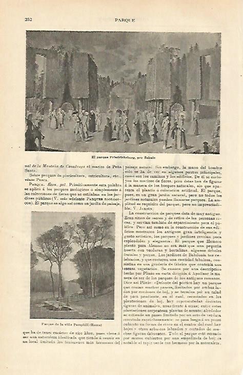 LAMINA ESPASA 23372: El parque Friedrichsberg por Schultz