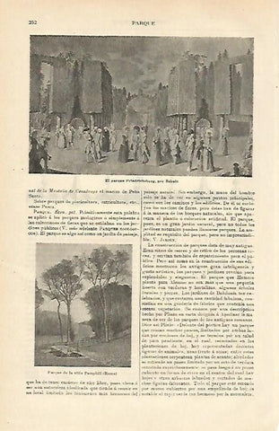 LAMINA ESPASA 23372: El parque Friedrichsberg por Schultz
