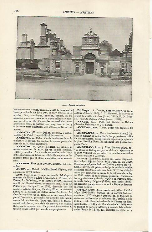 LAMINA ESPASA 23768: Palacio de Anet