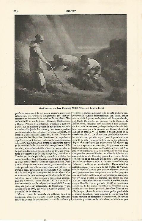 LAMINA ESPASA 23991: Gavilladores por Millet