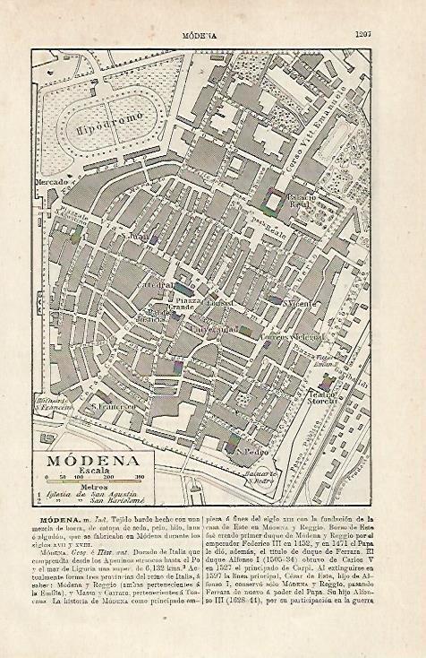 LAMINA ESPASA 24157: Plano de Modena