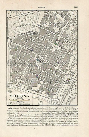 LAMINA ESPASA 24157: Plano de Modena