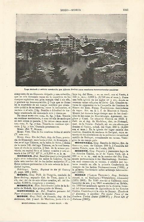 LAMINA ESPASA 24171: Lago  Mohonk