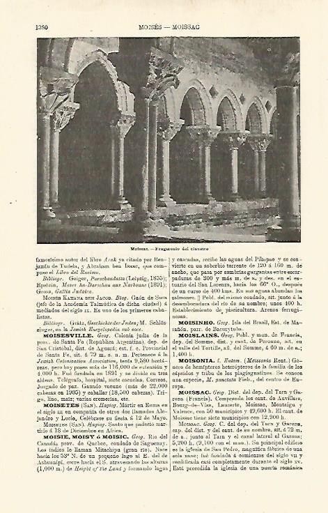 LAMINA ESPASA 24180: Claustro del Monasterio de Moissac