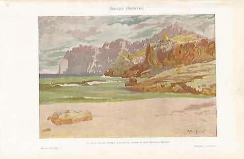 LAMINA ESPASA 24326: La playa de San Vicente al mediodia por O. Bianqui