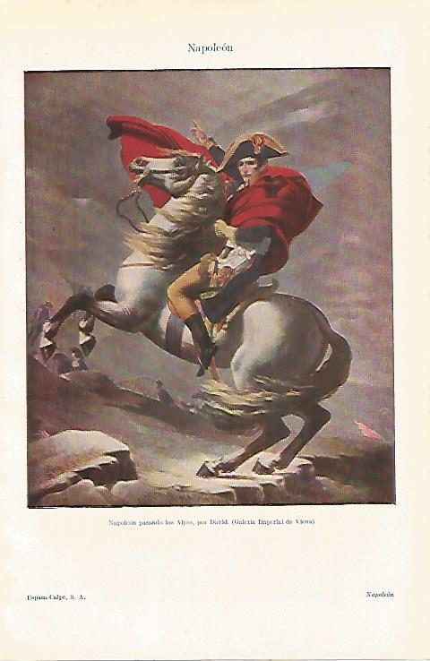 LAMINA ESPASA 24647: Napoleon pasando por los Alpes por David