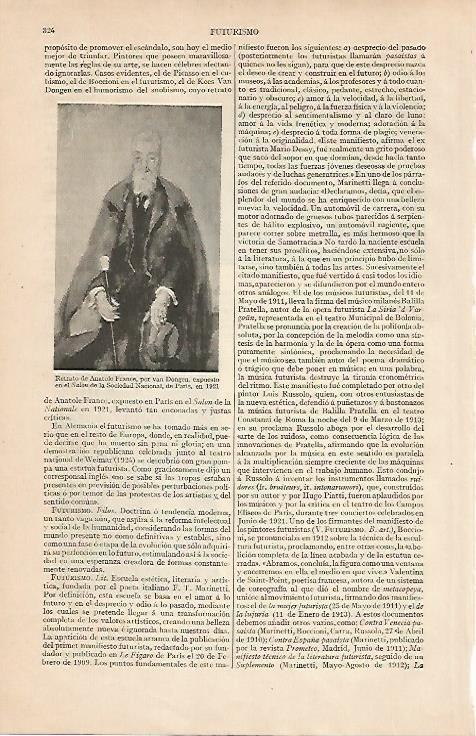 LAMINA ESPASA 24767: Retrato de Anatole France por Van Dongen