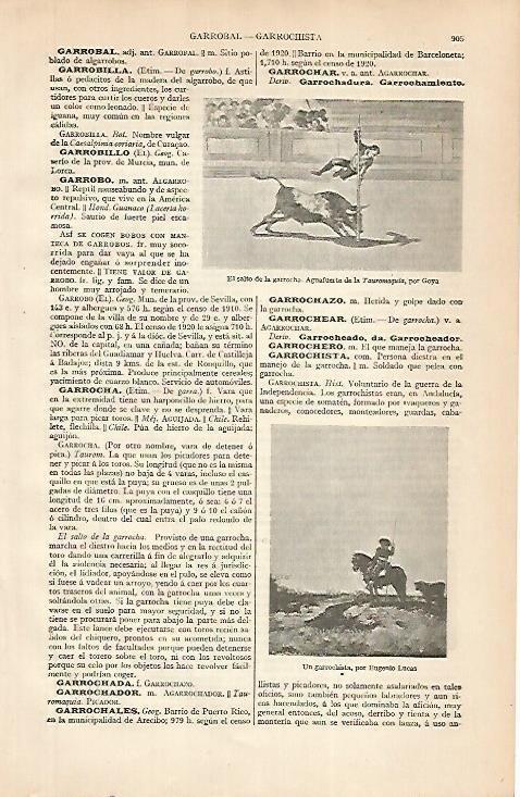 LAMINA ESPASA 24889:El salto de la garrocha por Goya