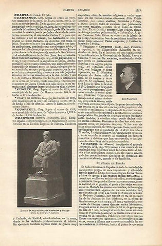 LAMINA ESPASA 25057: Estatua de Menedez y Pelayo por E. Cuartero