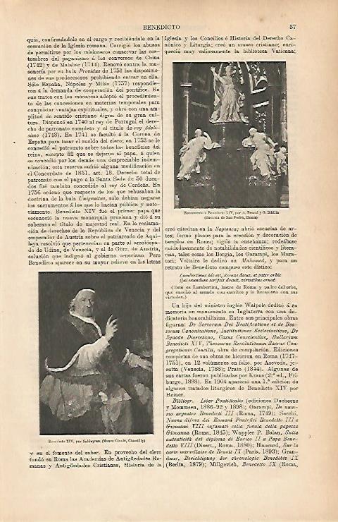 LAMINA ESPASA 25137: Benedicto XIV