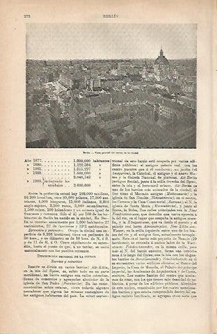 LAMINA ESPASA 25169: Vista del centro de Berlin