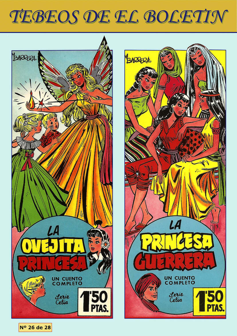 Los Tebeos de El Boletin numero 130: Celia, suplemento pulgarcito: La ovejita princesa y La princesa guerrera