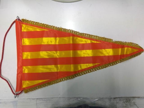 BANDERIN: SENYERA CATALANA - De tela con ribetes dorados bordados