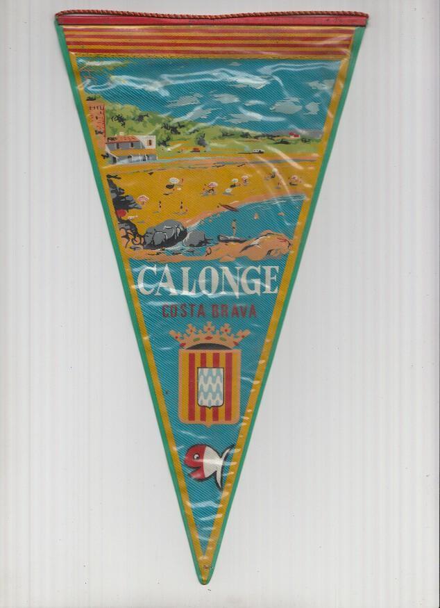 Banderin: CALONGE, Girona - Ilustracion de la Costa de Calonge y escudo de la localidad