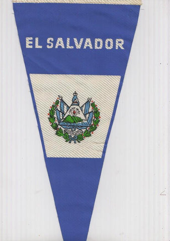 BANDERIN: EL SALVADOR - Banderin con Escudo de EL SALVADOR