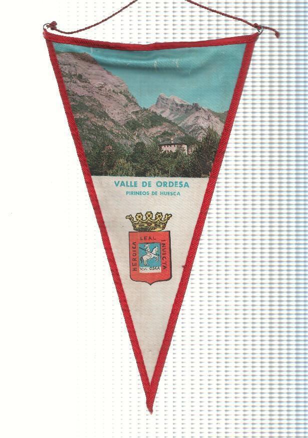 BANDERIN: VALLE DE ORDESA, Huesca - Imagen del Valle de Ordesa y escudo de Huesca