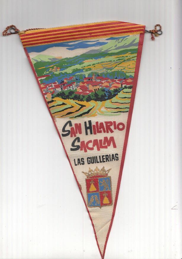 BANDERIN: SANT HILARI SACALM - Ilustracion de la localidad desde LES GUILLERIES, y escudo de la localidad