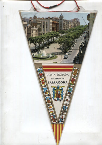 BANDERIN: TARRAGONA - Imagen de la Fuente del Centario y Ramblas de Tarragona