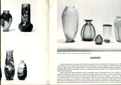 Catalogo exposicion 1979 Galeria D'Art Dau al Set sobre: El Vidre art Nouveau art Deco 1890-1940