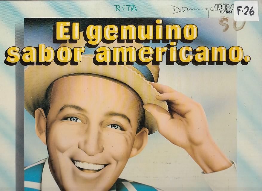 LP - Nombre del propietario en la cubierta y en interior de esta. El genuino sabor americano nº8 Mood. Bing Crosby