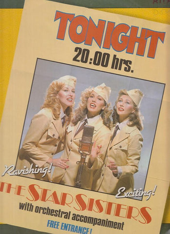 LP - Nombre propietario escrito en cubierta. Tonight 20:00 hrs, The Star Sisters with orchestral accompaniment