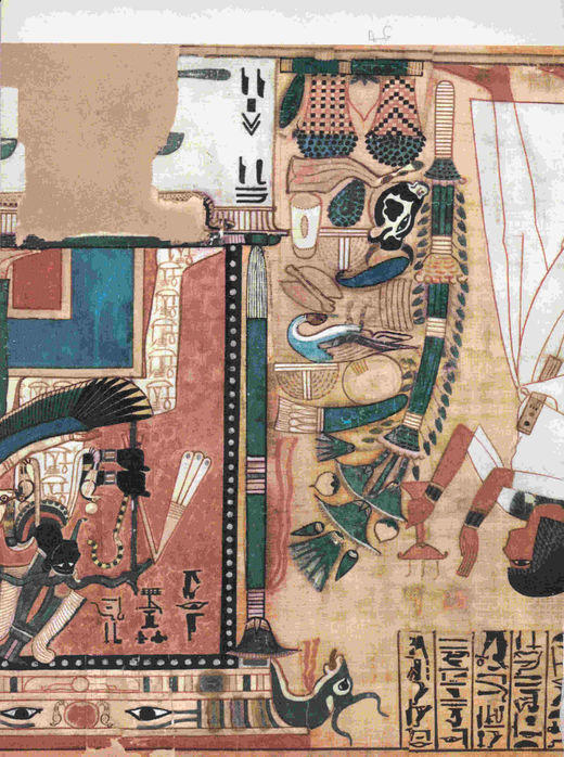 LAMINA 6577: Papiro egipcio con la representacion de un muerto adorando a Osiris