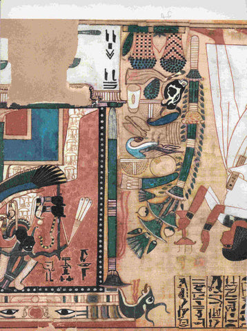 LAMINA 6577: Papiro egipcio con la representacion de un muerto adorando a Osiris