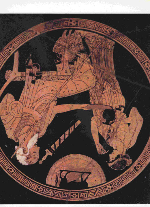 LAMINA 6582: Fenix y Briseida interior de un kylix del pintor de Brygos