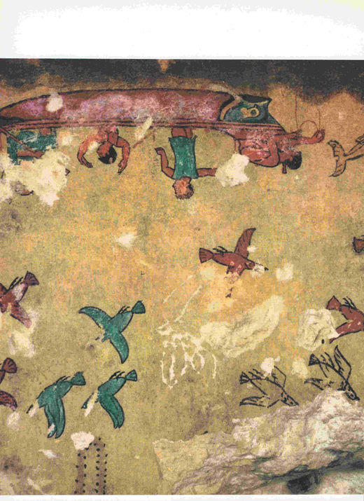 LAMINA 6583: Escena de pesca detalle de una pintura mural etrusca