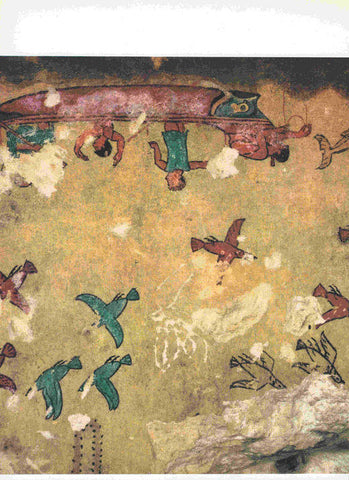 LAMINA 6583: Escena de pesca detalle de una pintura mural etrusca