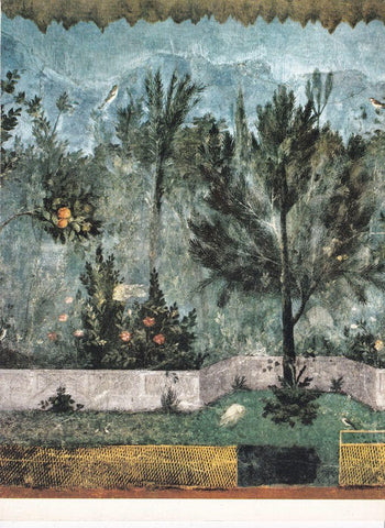 LAMINA 6585: Jardin detalle de una pintura mural etrusca