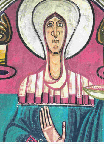 LAMINA 6594: Virgen Maria detalle de un fresco