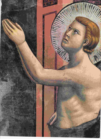 LAMINA 6596: Giotto San Francisco renunciando a sus bienes detalle