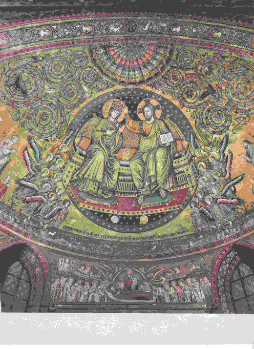 LAMINA 6599: Jacopo Torriti Coronacion de la Virgen mosaico