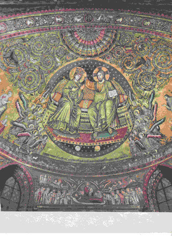 LAMINA 6599: Jacopo Torriti Coronacion de la Virgen mosaico