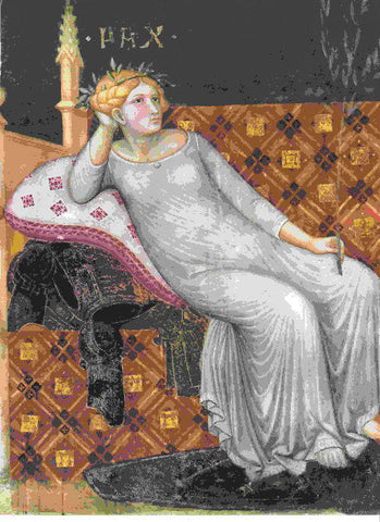 LAMINA 6601: Ambrogio Lorenzetti Alegorias del buen y del mal detalle del fresco