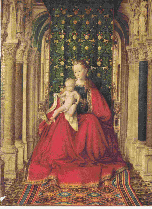 LAMINA 6612: Jan Van Eyck La Virgen en el Trono